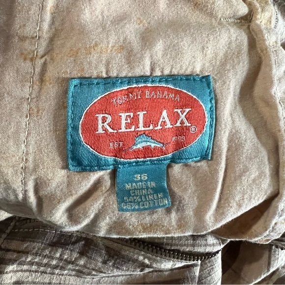 TOMMY BAHAMA Relaxed Fit Linen-Blend Plaid Short - Picture 8 of 8